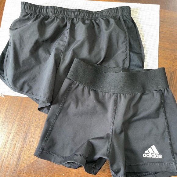 Nike Other - Nike Adidas Girls Athletic Shorts Bundle Size M 11-12 Black Dri-Fit